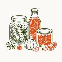 Соленья, напитки и консервы